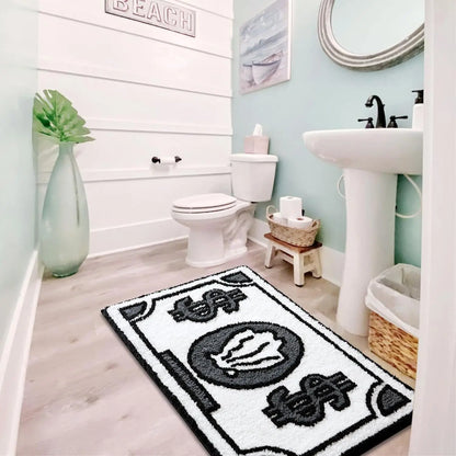 Coin-Pattern Character Accent Rug