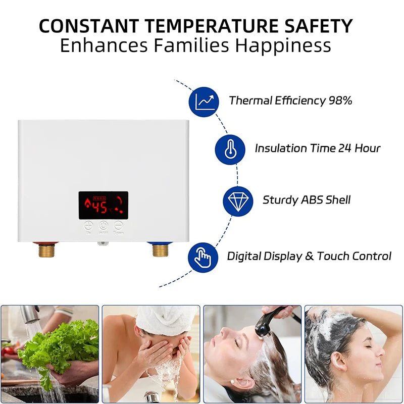 3,000/5,500-Watt Wall-Mounted Instant Water Heater