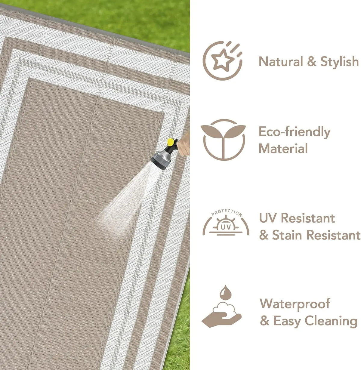 8 x 10-Foot Reversible Waterproof Outdoor Rug
