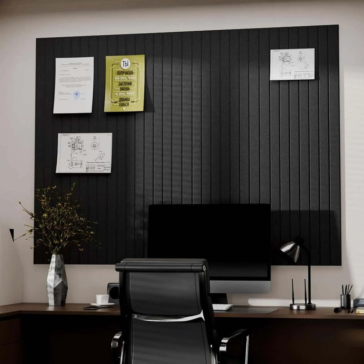 Set of 6/12 Hexagonal Acoustic Felt Wall Panels