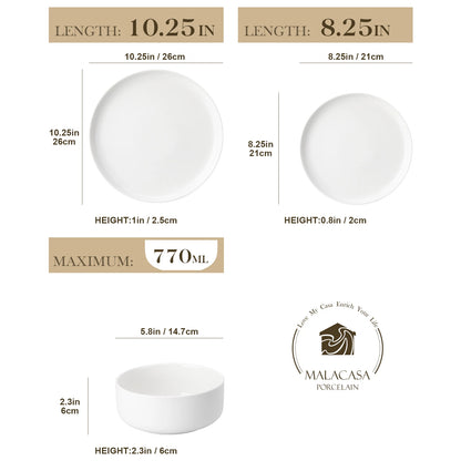 18/36-Piece Porcelain Dinnerware Set