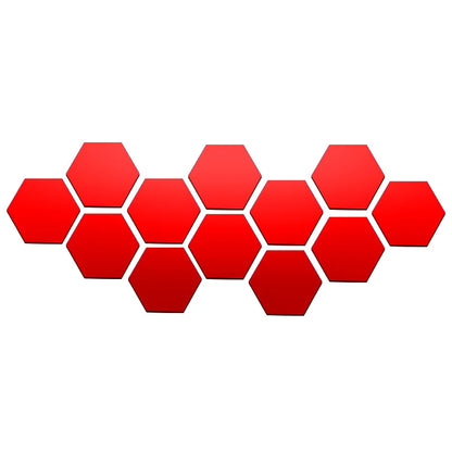 Set of 6/12 Hexagonal Mirror Wall Decals