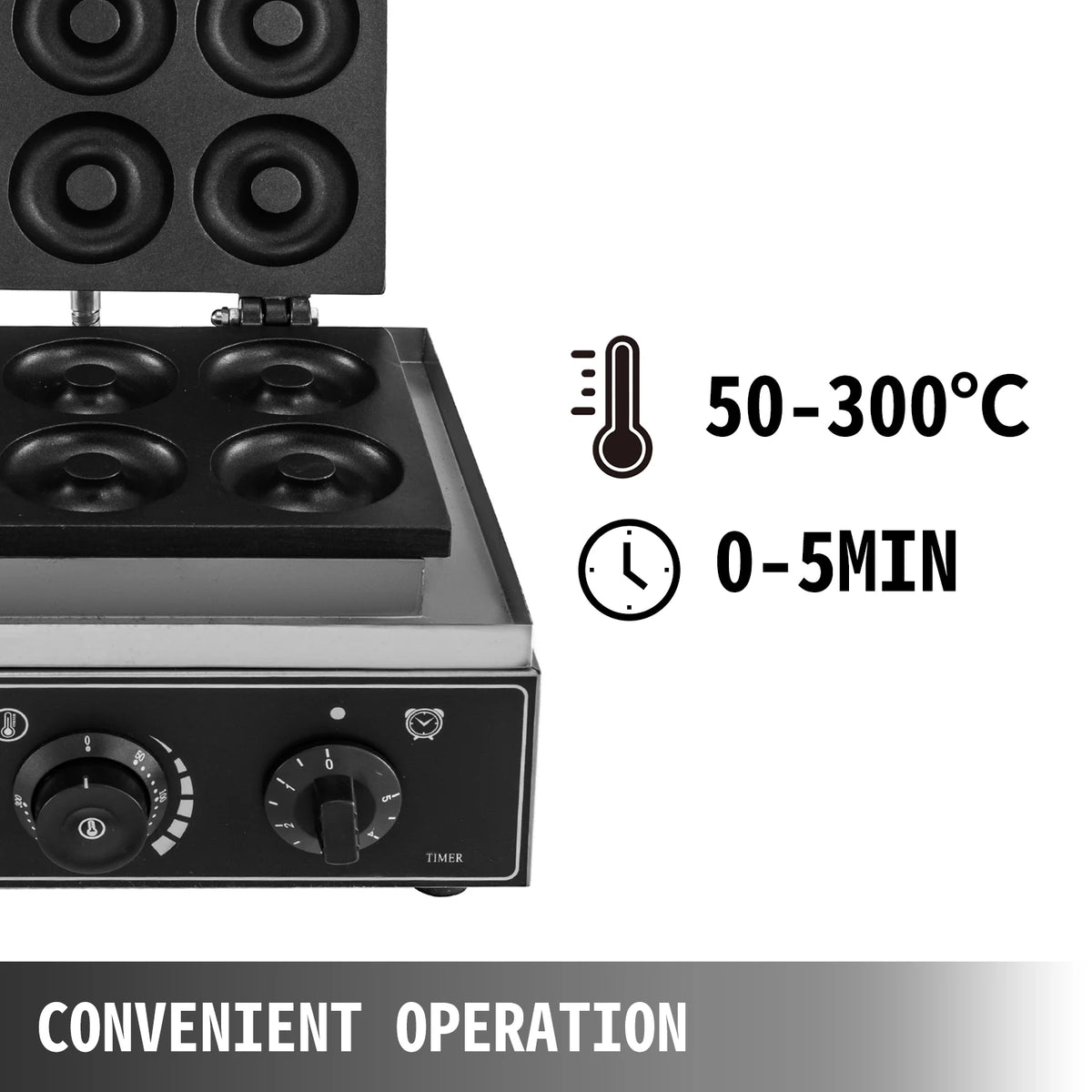 6-Hole Electric Donut Maker