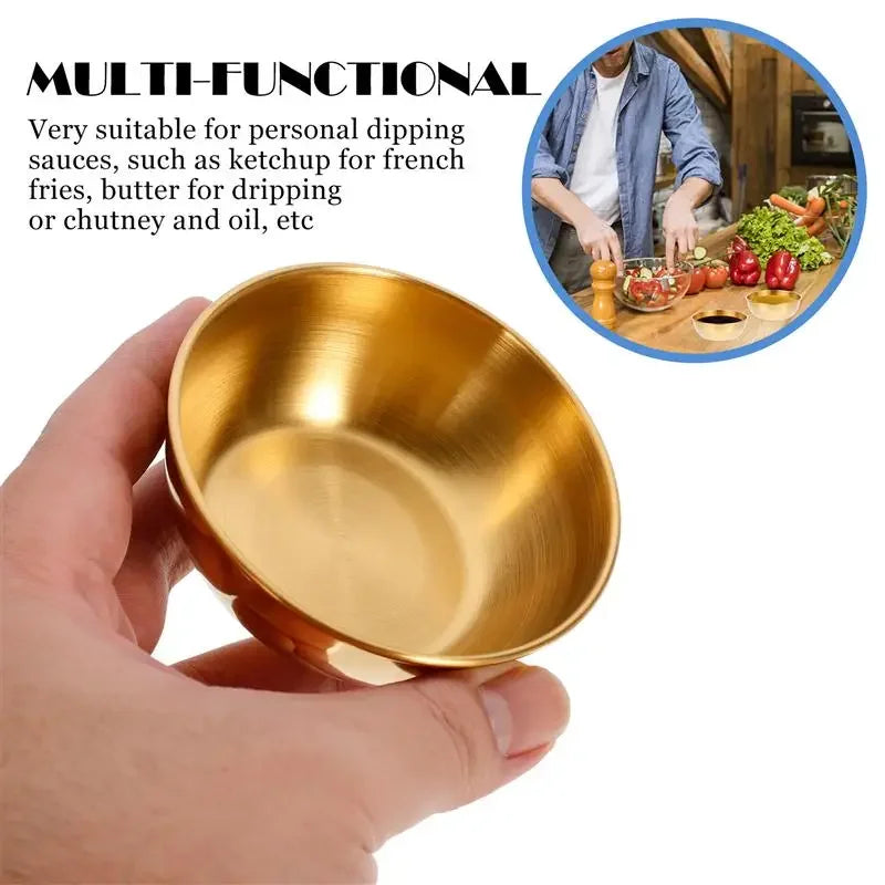 Set of 2/4 Stainless Steel Sauce Dishes