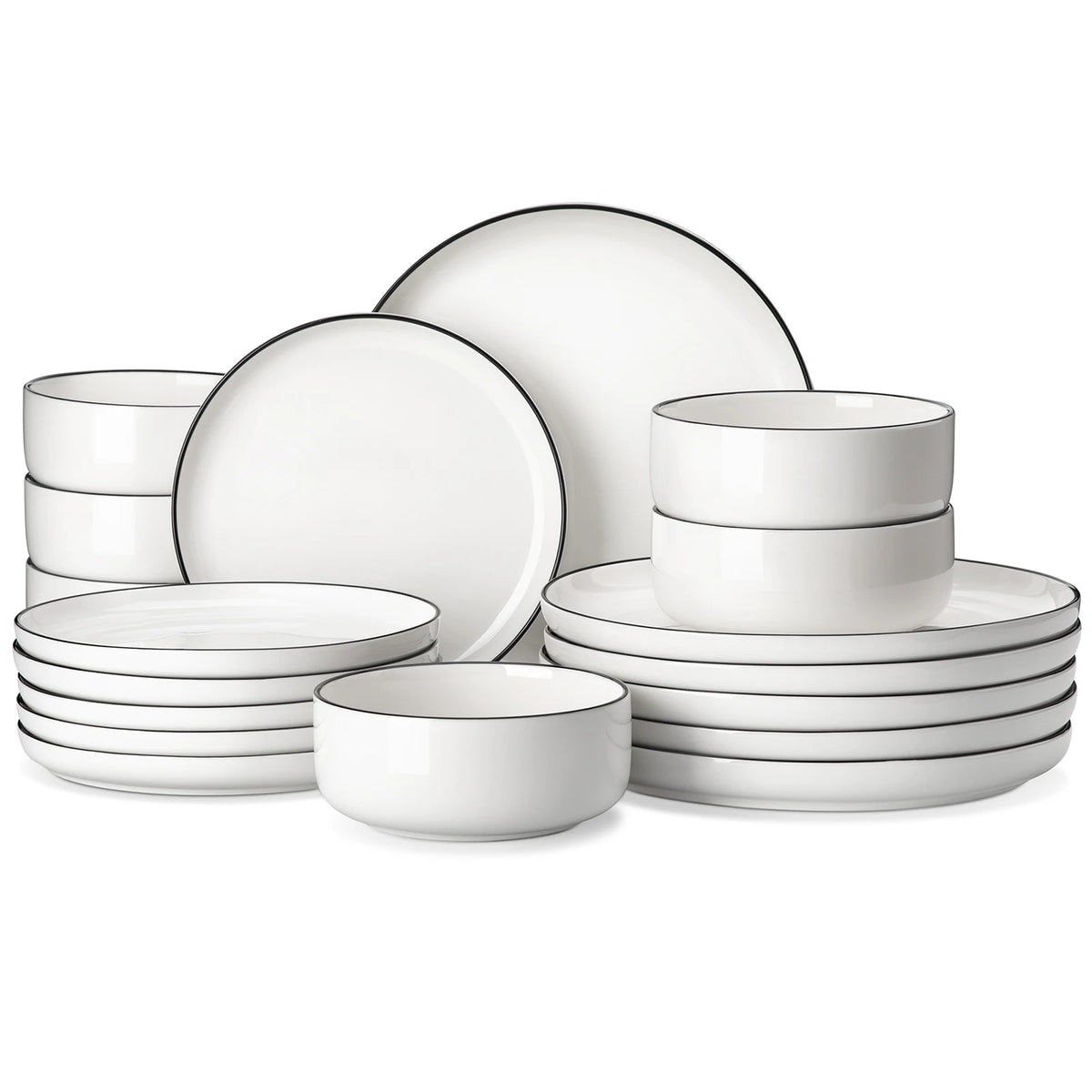 18/36-Piece Porcelain Dinnerware Set