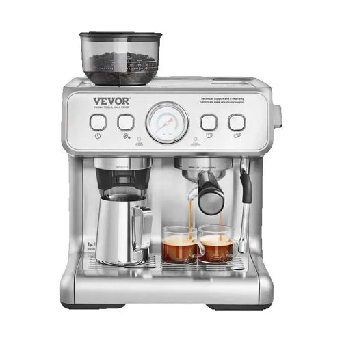 15-Bar Espresso Machine with Grinder and Milk Frother