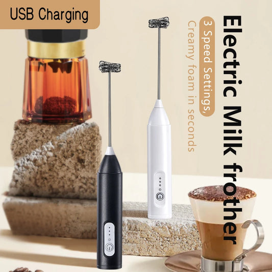 3-Speed USB Rechargeable Milk Frother