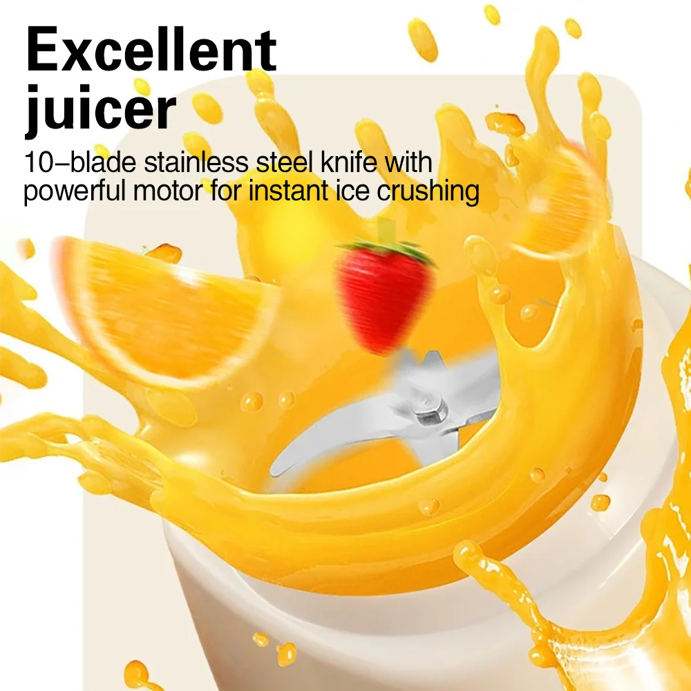 10-Blade Portable Blender and Juicer
