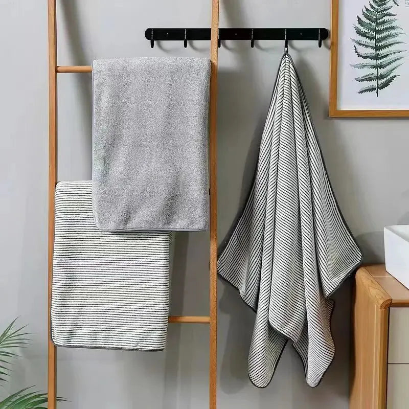 Quick-Dry Striped Towel Set