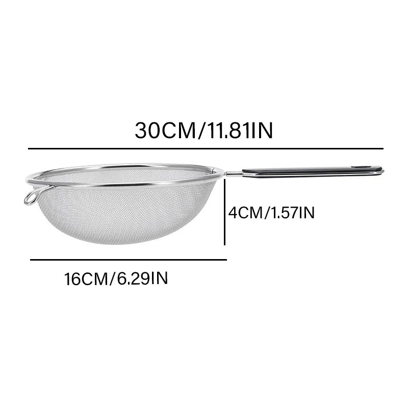 6.3-Inch Fine-Mesh Stainless Steel Strainer