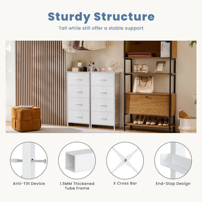 Four-Drawer Fabric Storage Cabinet