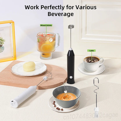3-Speed USB Rechargeable Milk Frother