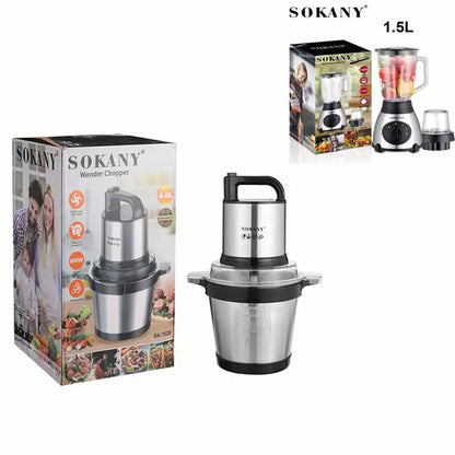 Electric Food Grinder with Stainless Steel Bowl