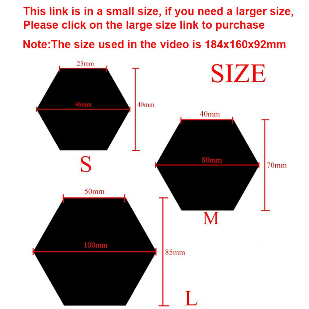 Set of 6/12 Hexagonal Mirror Wall Decals