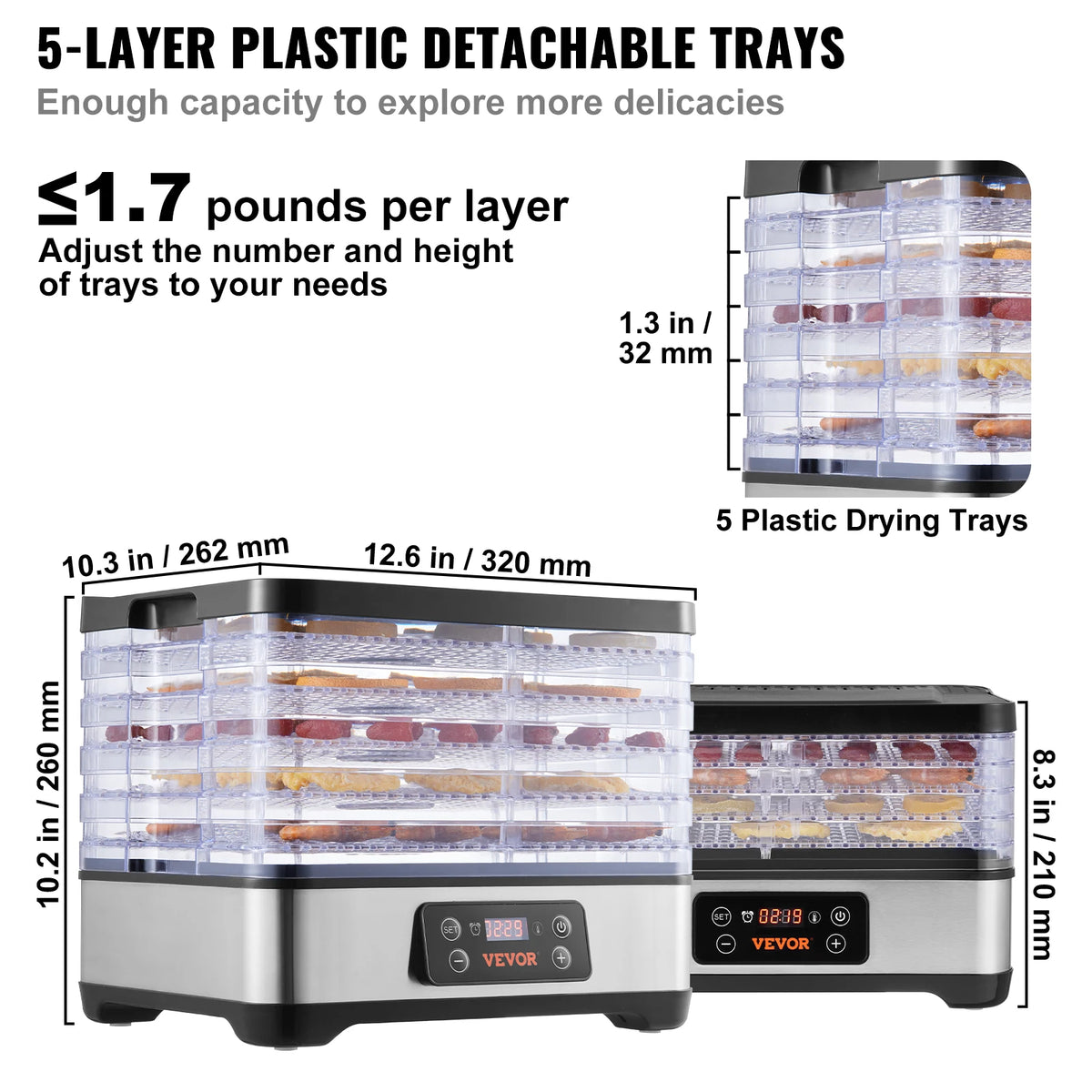 5-Tray 300-Watt Food Dehydrator