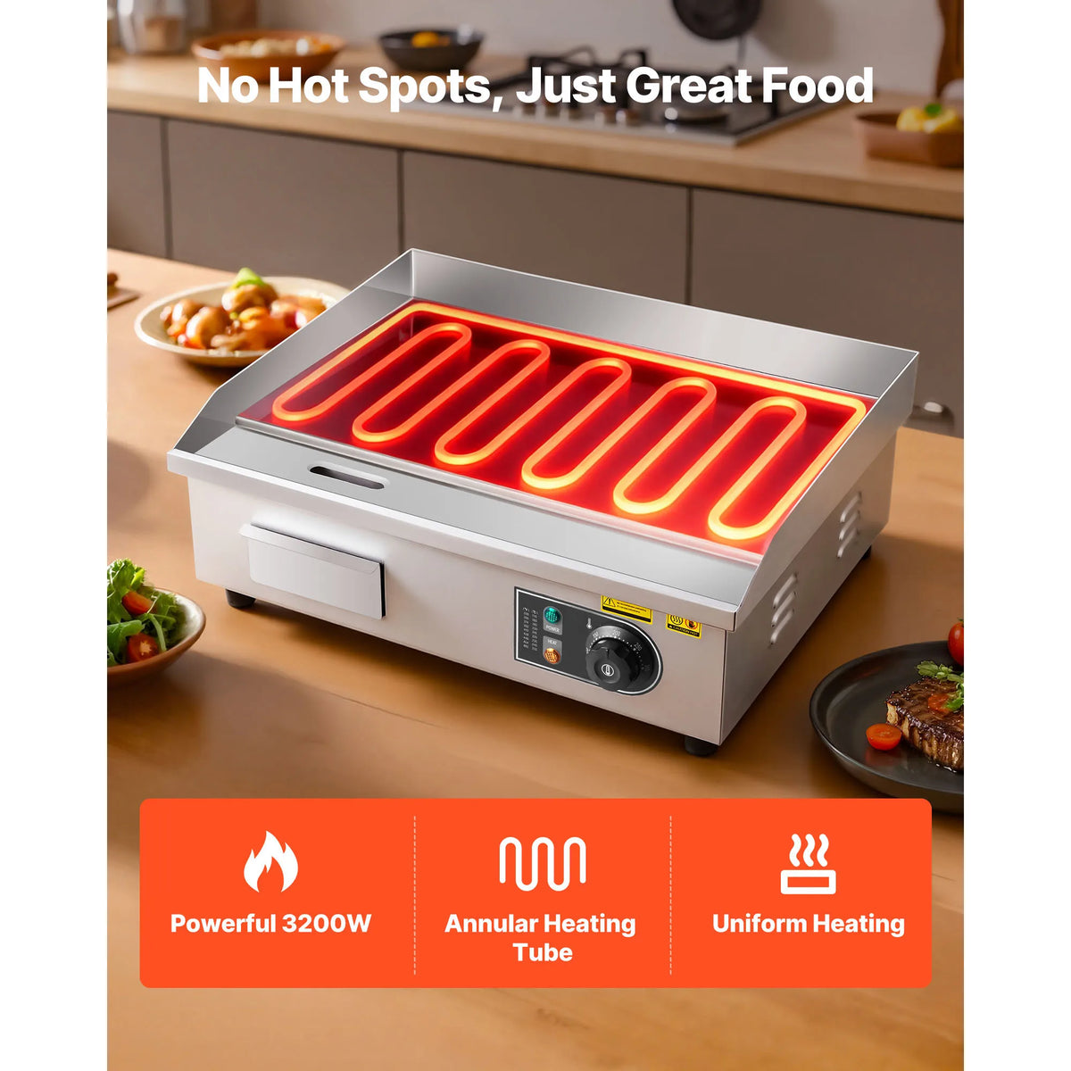 Commercial Electric Flat-Top Griddle