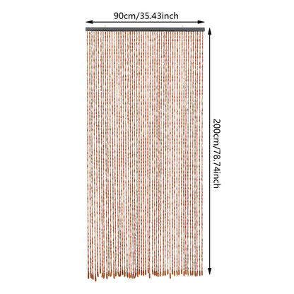 78.7 x 35.4-Inch Bamboo Beaded Door Curtain