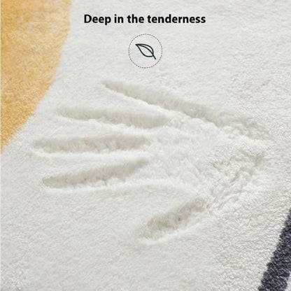 Coin-Pattern Character Accent Rug