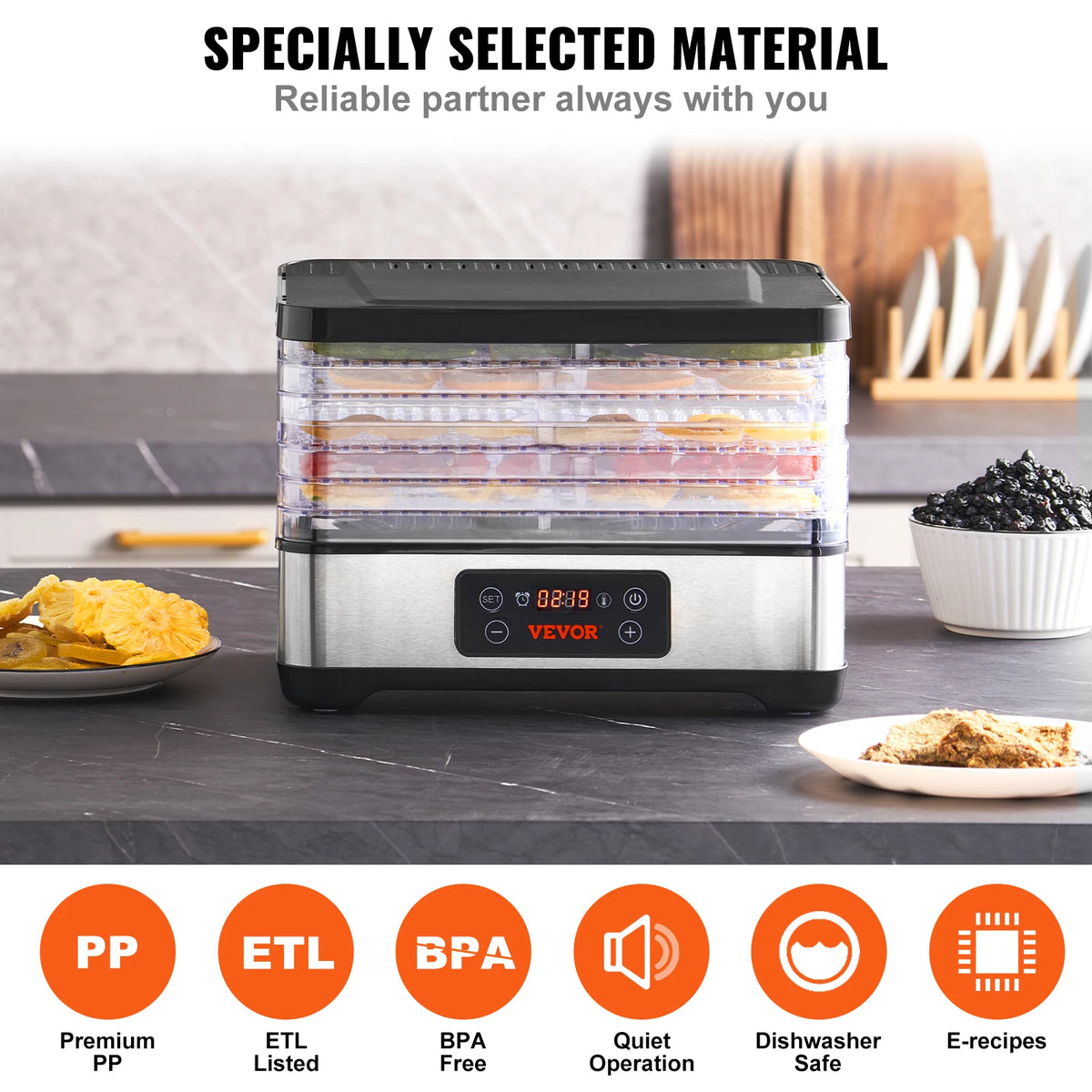 5-Tray 300-Watt Food Dehydrator