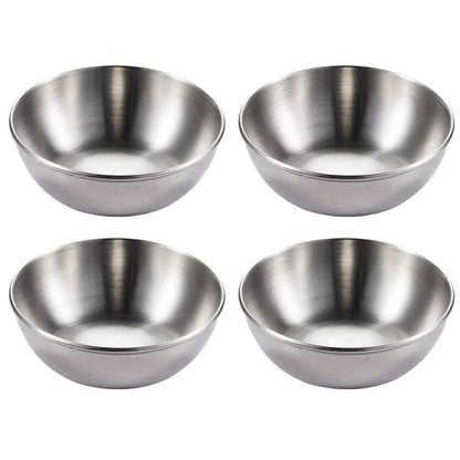 Set of 2/4 Stainless Steel Sauce Dishes