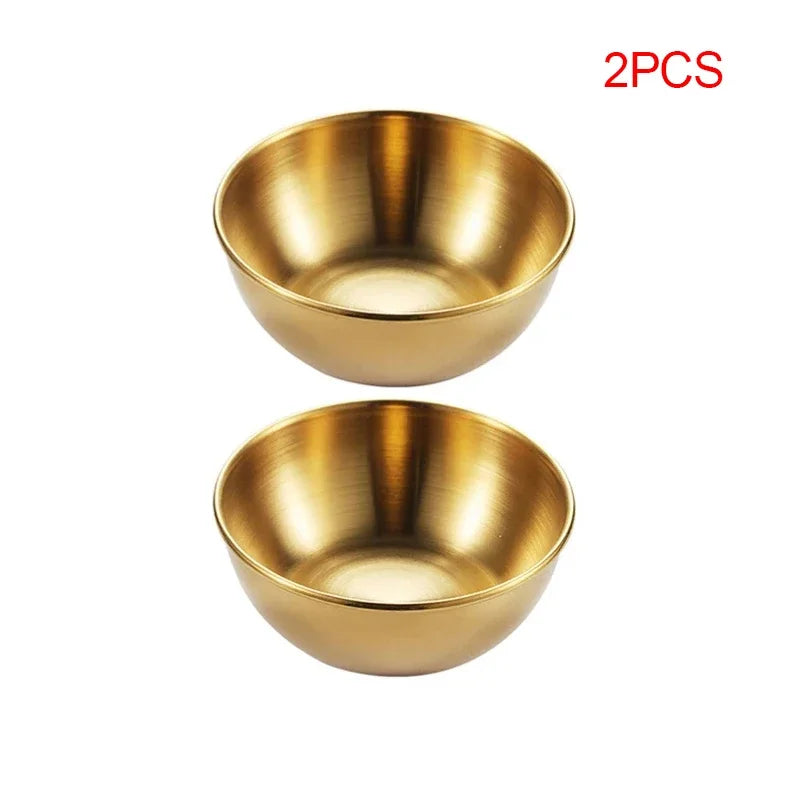 Set of 2/4 Stainless Steel Sauce Dishes