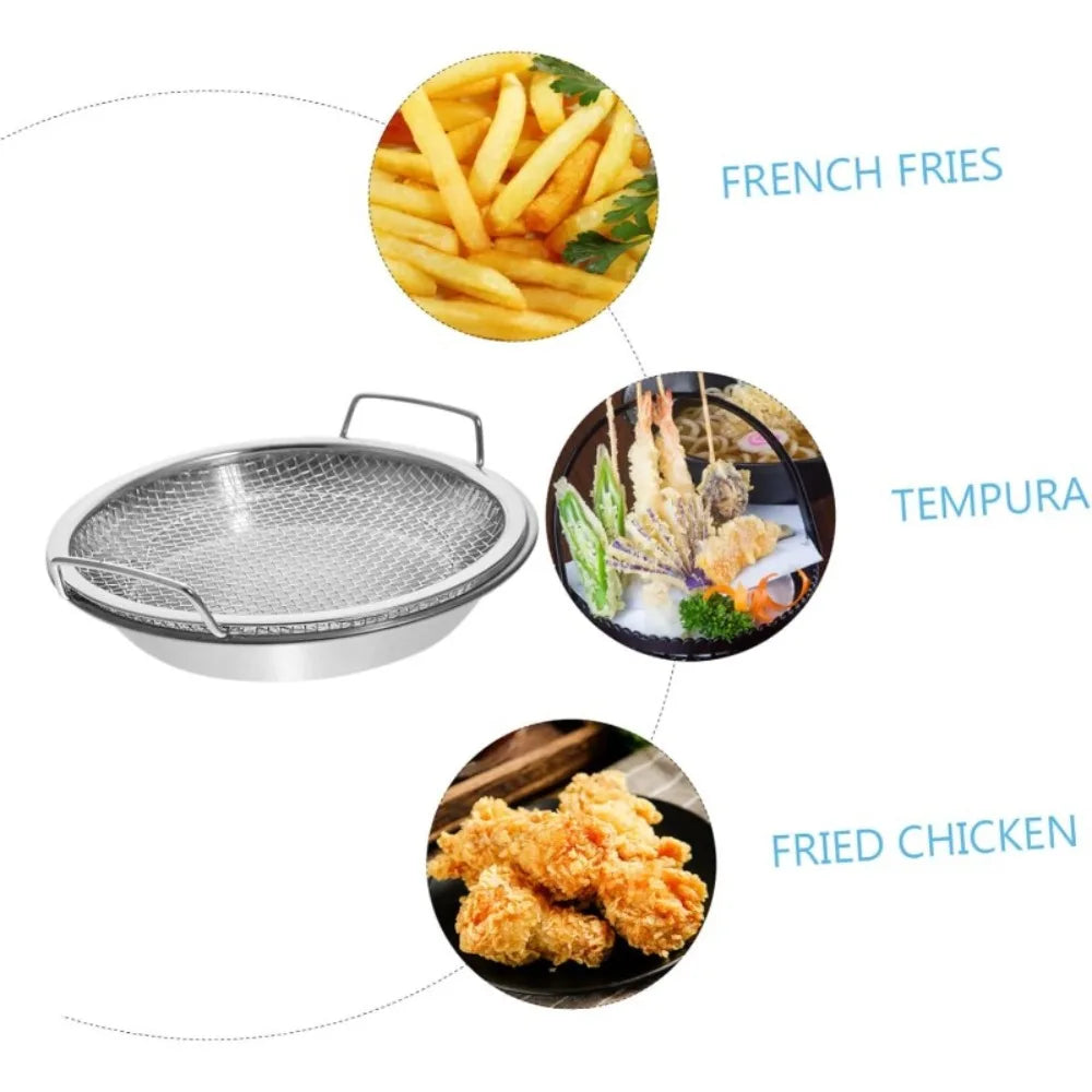 Stainless Steel Frying Rack with Draining Tray