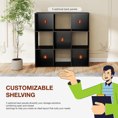 9-Cube Wooden Storage Organizer