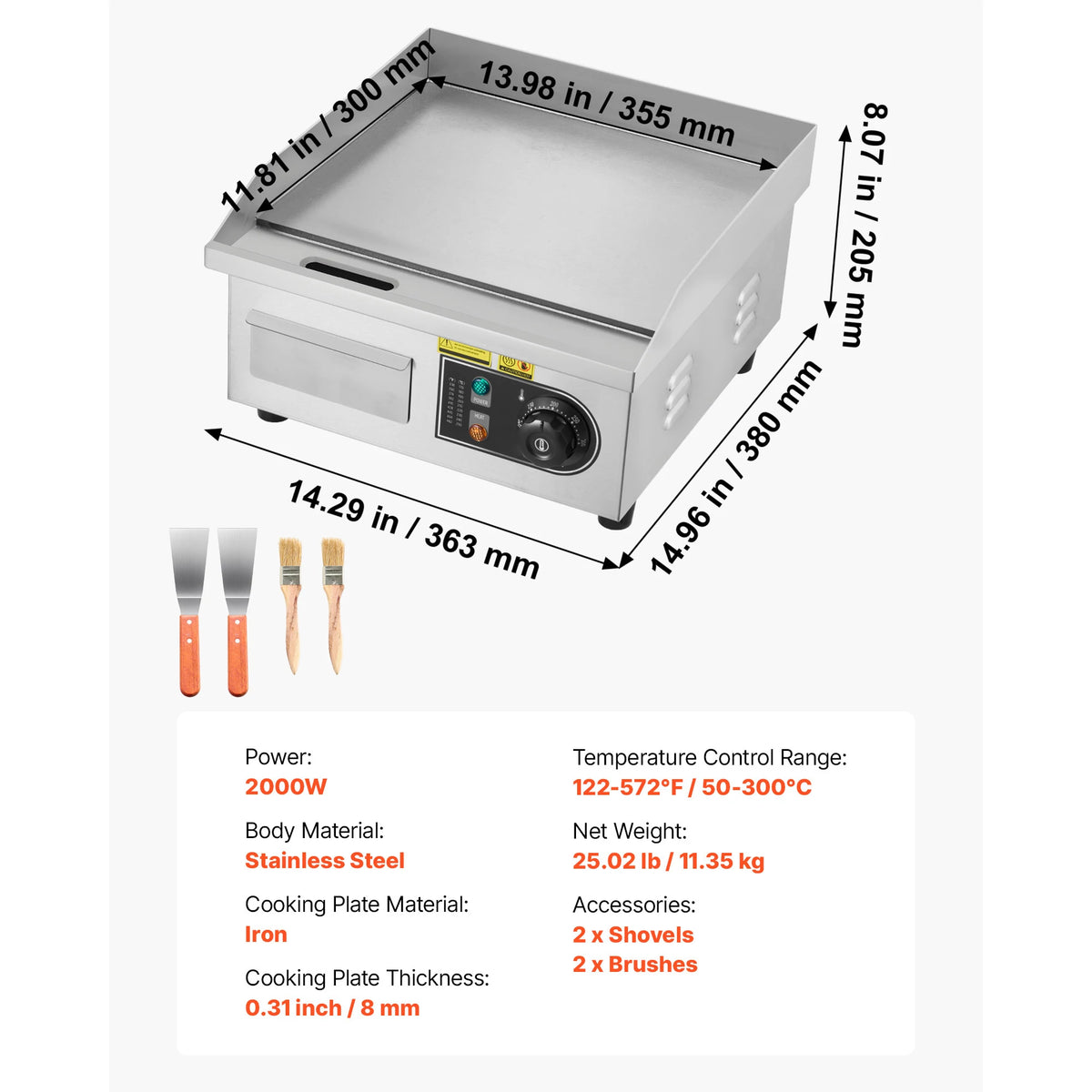 Commercial Electric Flat-Top Griddle