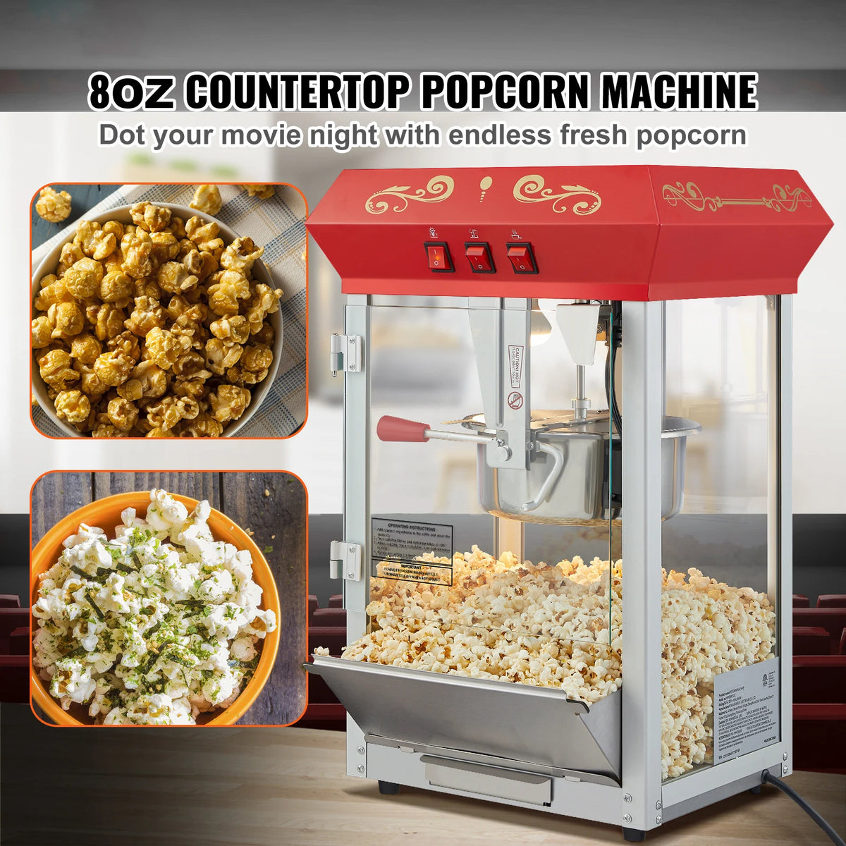 8/12-Ounce Commercial Electric Popcorn Maker