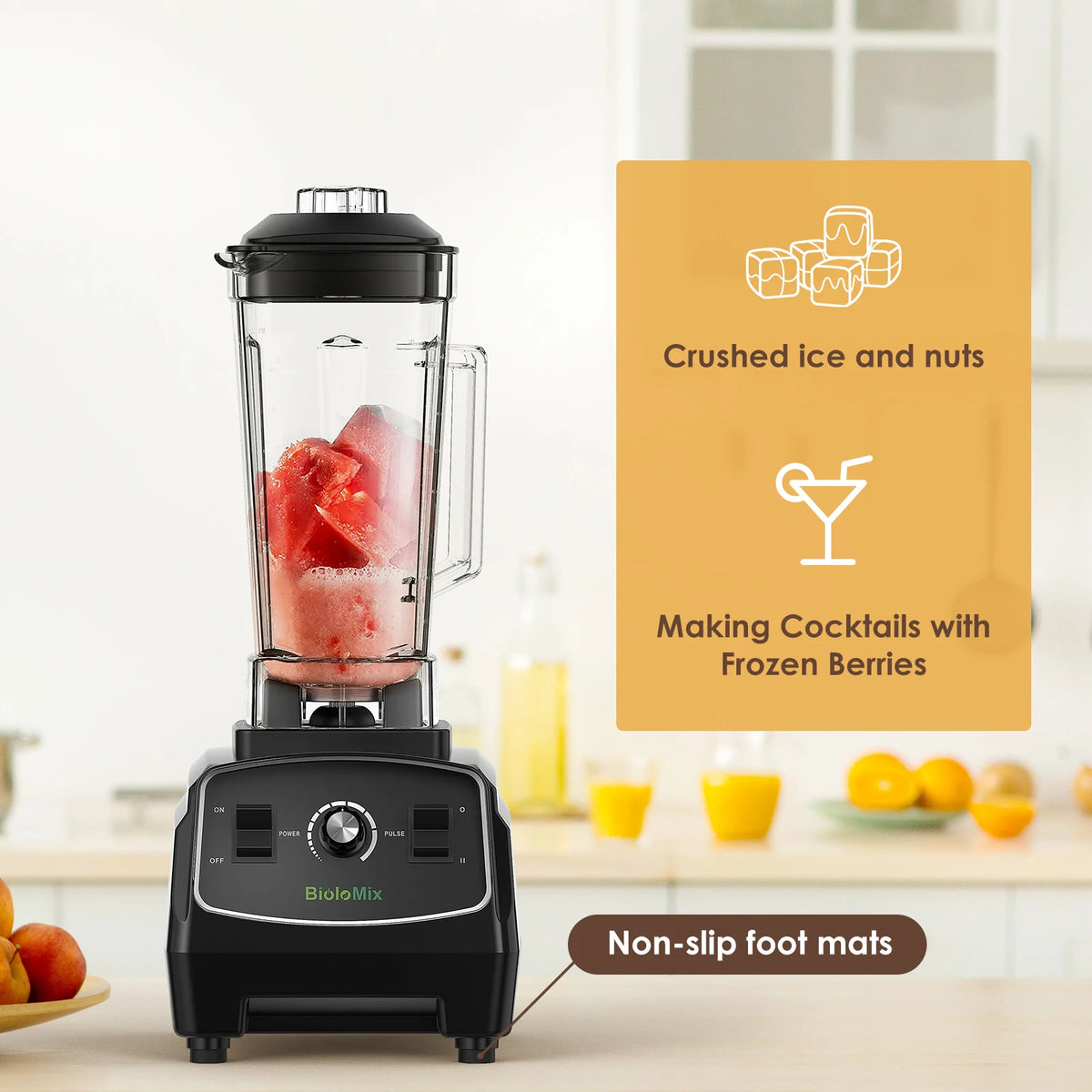 2,200-Watt Commercial Blender and Food Processor