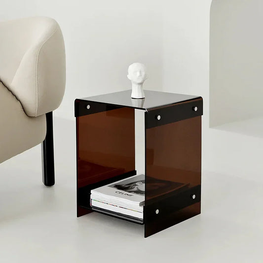 Double-Deck Acrylic Side Table