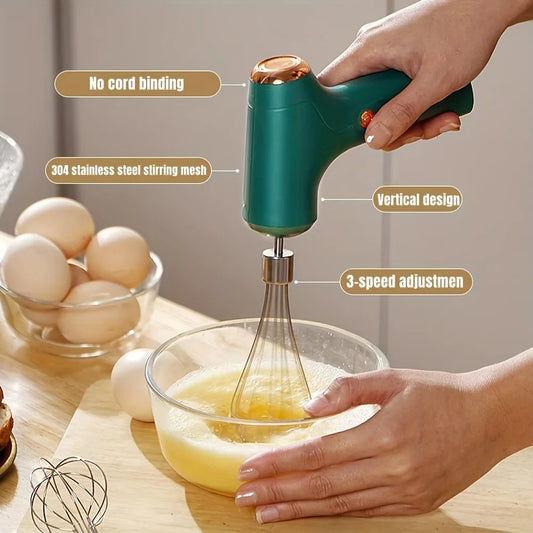 USB Rechargeable 3-Speed Hand Mixer
