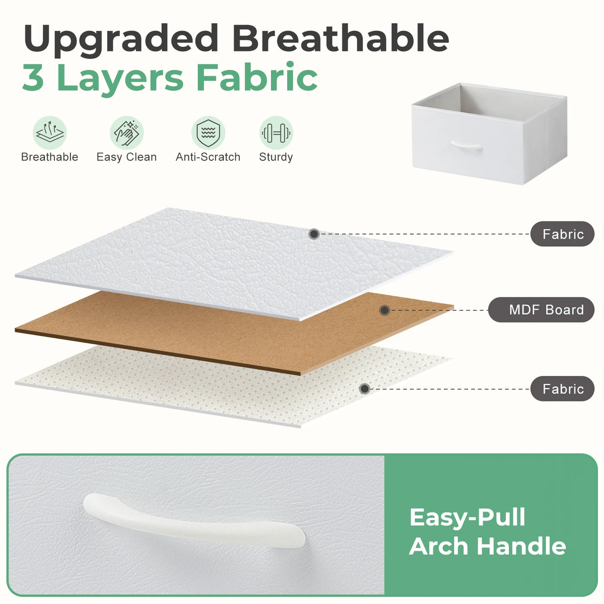 Four-Drawer Fabric Storage Cabinet