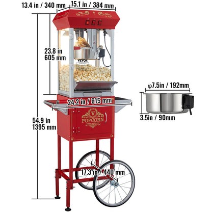 8/12-Ounce Commercial Electric Popcorn Maker