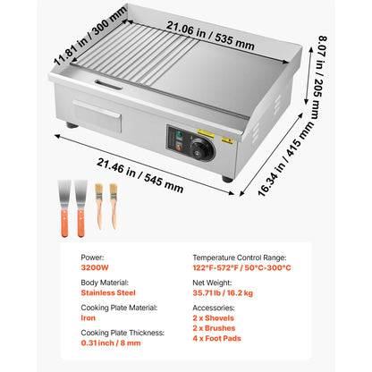 Commercial Electric Flat-Top Griddle