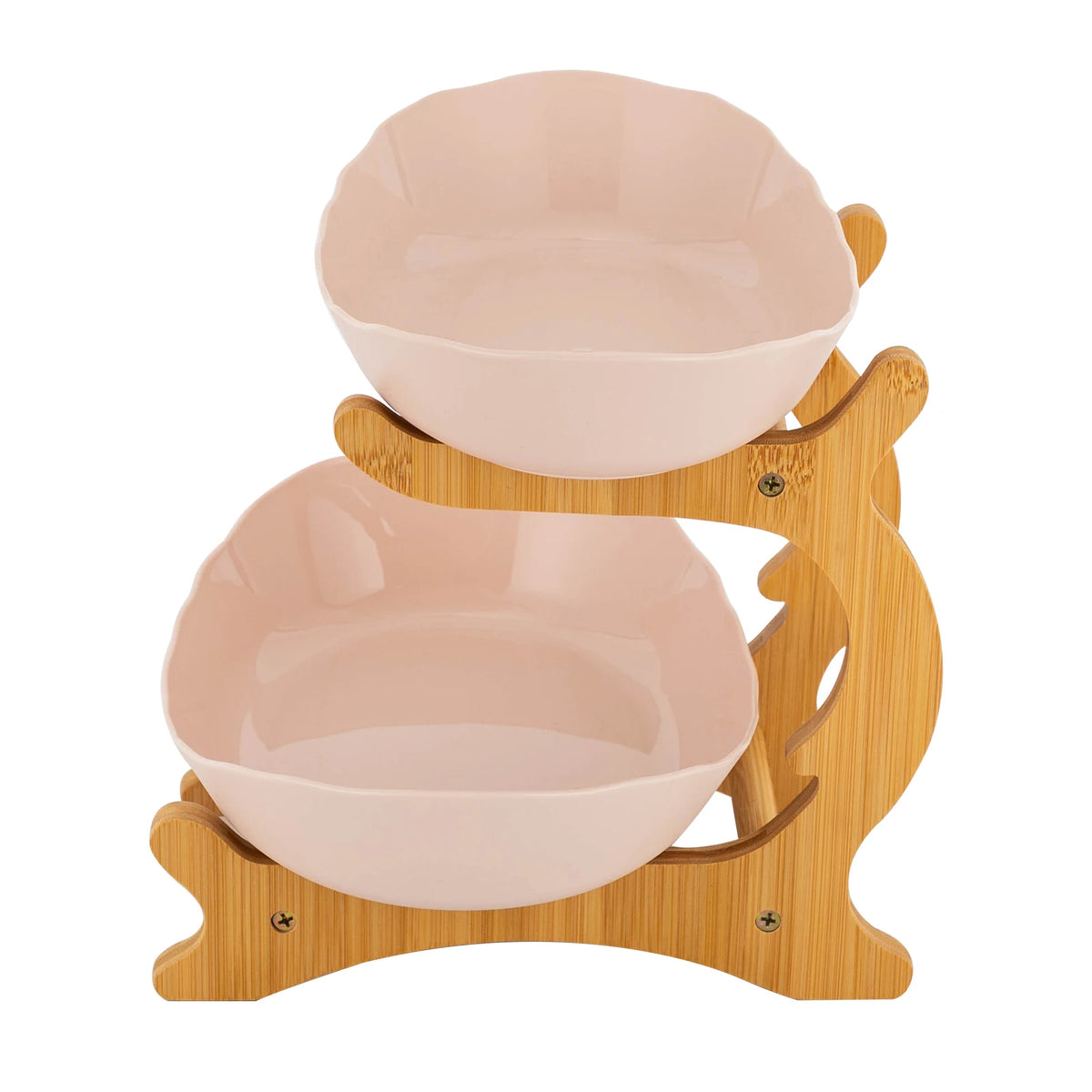3-Tier Serving Bowl Set with Bamboo Stand