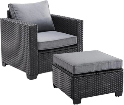 Patio Sectional Sofa Set with Ottoman
