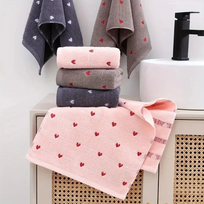 1/3-Piece Jacquard Cotton Towel Set