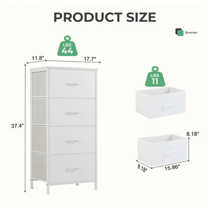 Four-Drawer Fabric Storage Cabinet