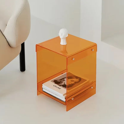 Double-Deck Acrylic Side Table