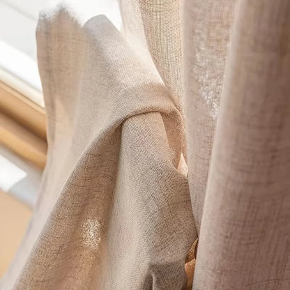 Linen-Style Sheer Curtain Panel