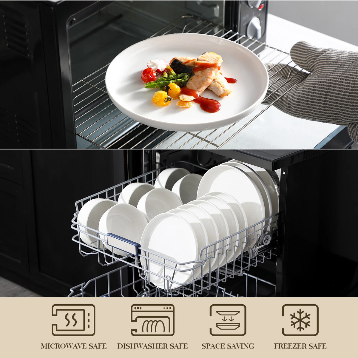 18/36-Piece Porcelain Dinnerware Set