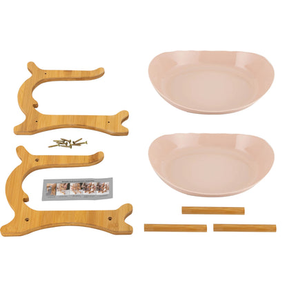 3-Tier Serving Bowl Set with Bamboo Stand