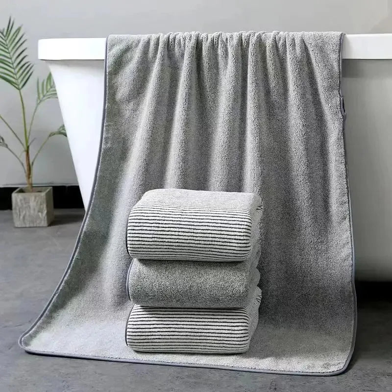 Quick-Dry Striped Towel Set