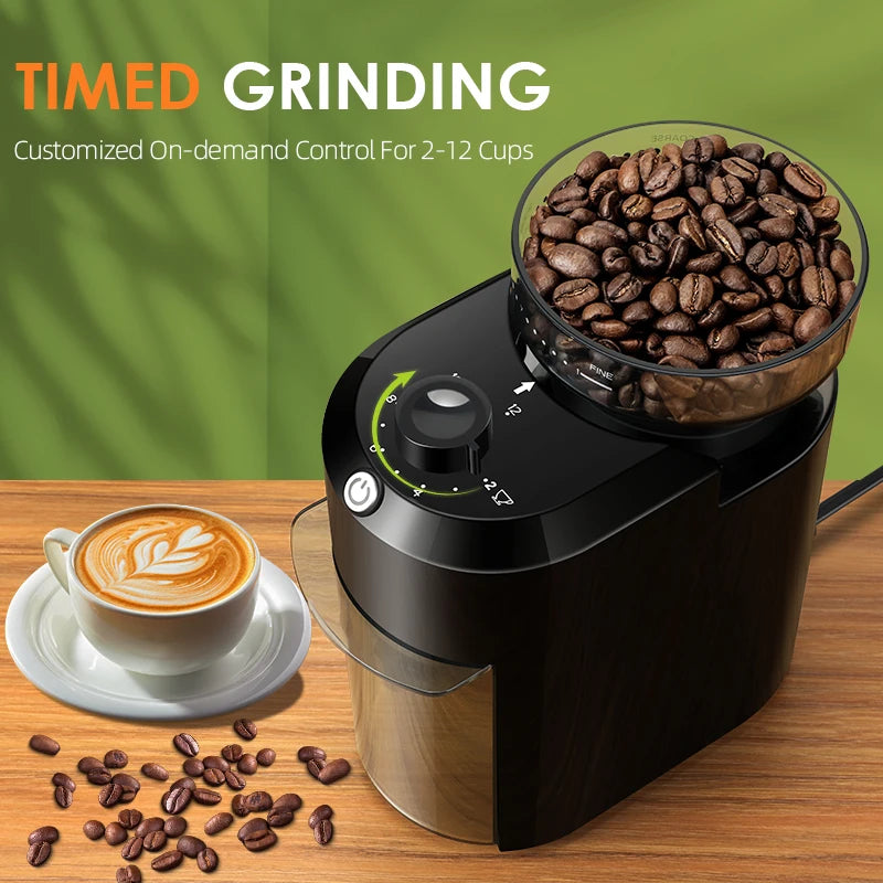 28-Setting Electric Conical Burr Coffee Grinder