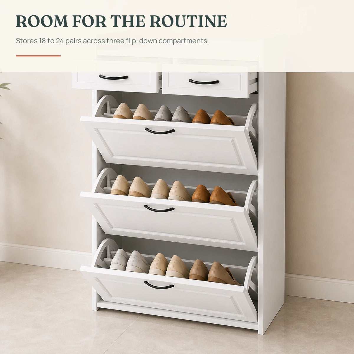 Elenvya Entryway Shoe Cabinet — everyday footwear types