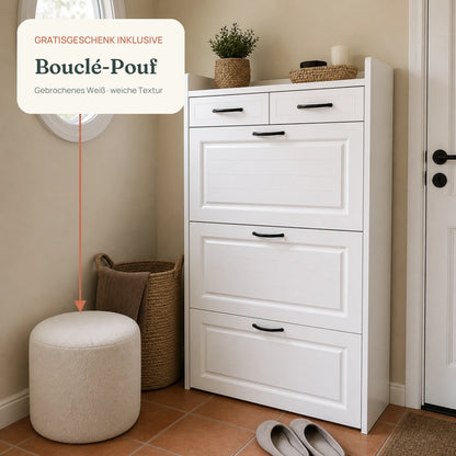 Elenvya 3+2 Bouclé Pouf gift — DE