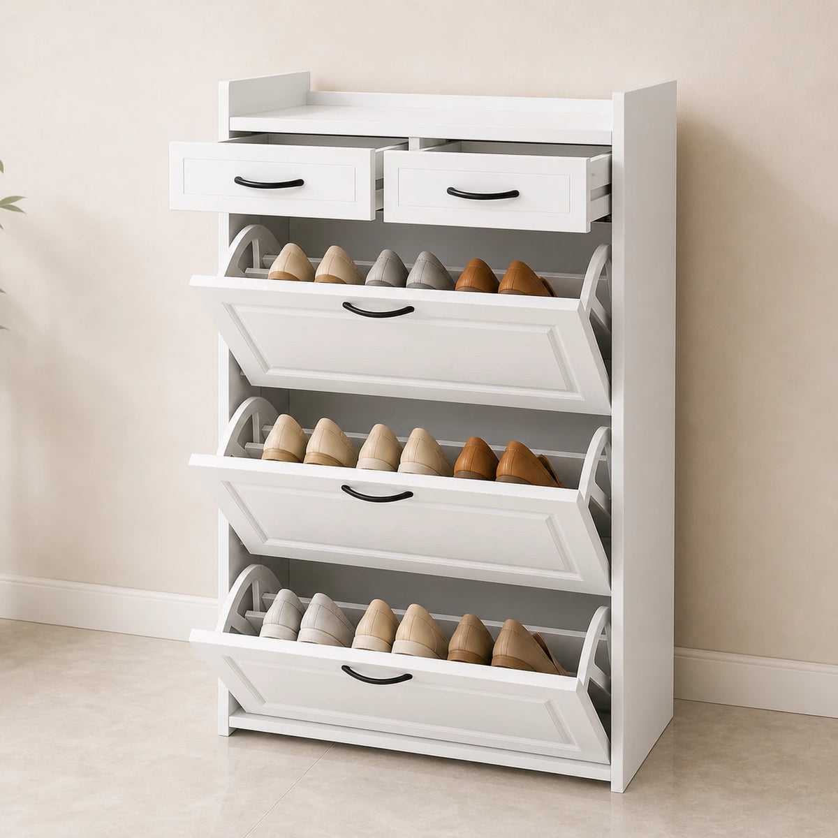 Elenvya Entryway Shoe Cabinet — flexible practical design