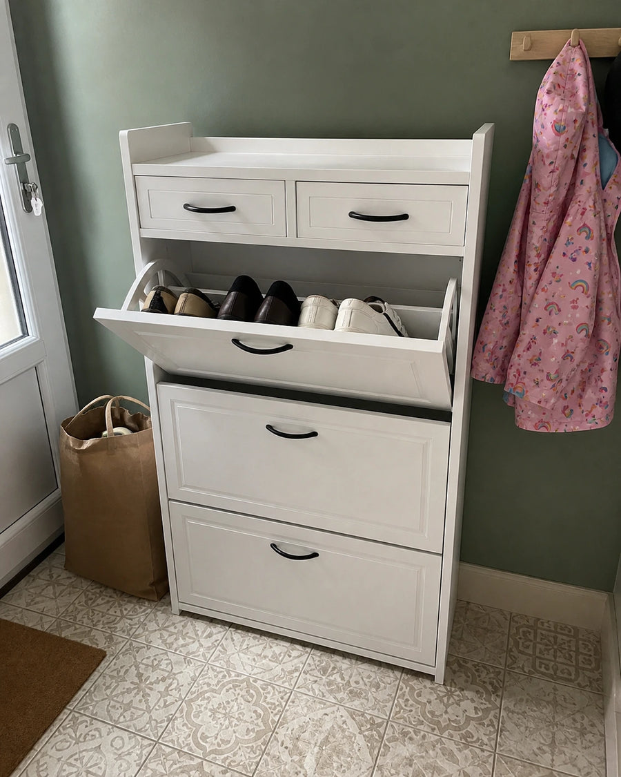 Elenvya Entryway Shoe Cabinet customer review — shoe review 07